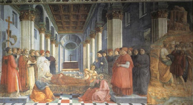 Fra Filippo Lippi The Celebration of the Relics of St Stephen and Part of the Martyrdom of St Stefano oil painting image